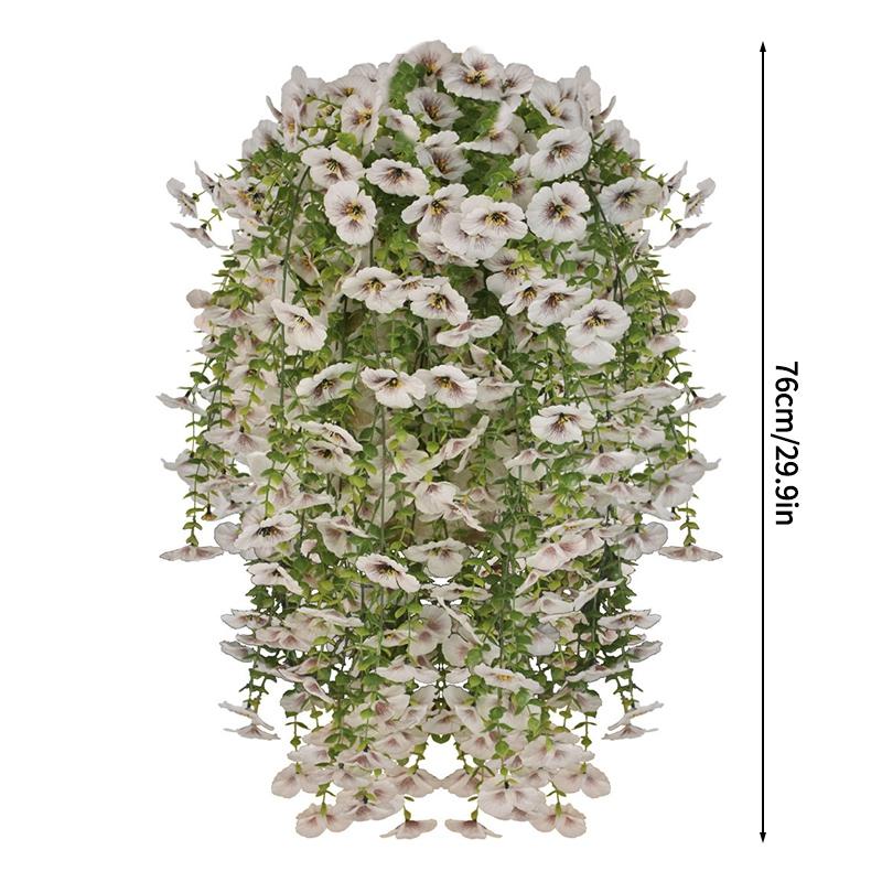 Artificial Hanging Flowers Plants UV Resistant Fake Hanging Giant Flower Morning Glory Balcony Garden Wedding Party Decor