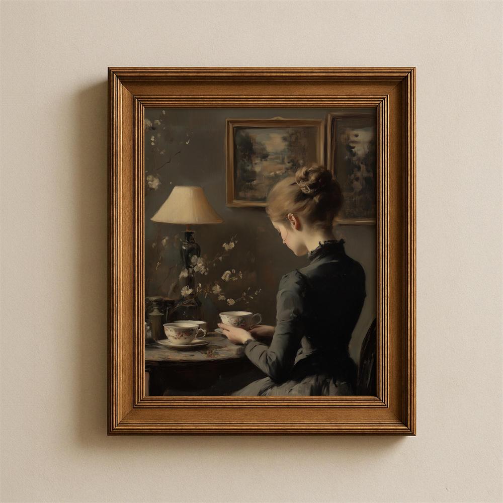 Vintage Portrait Rococo Canvas Painting Classic Art Print Retro Reading Lady Painting Print Duchess Of Maria Amelia Of Braganza