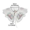 Elegant Organza Colorful Floral Embroidered Beaded Faux Collar for Fashionable Women Detachable Collar Shawl Capelet