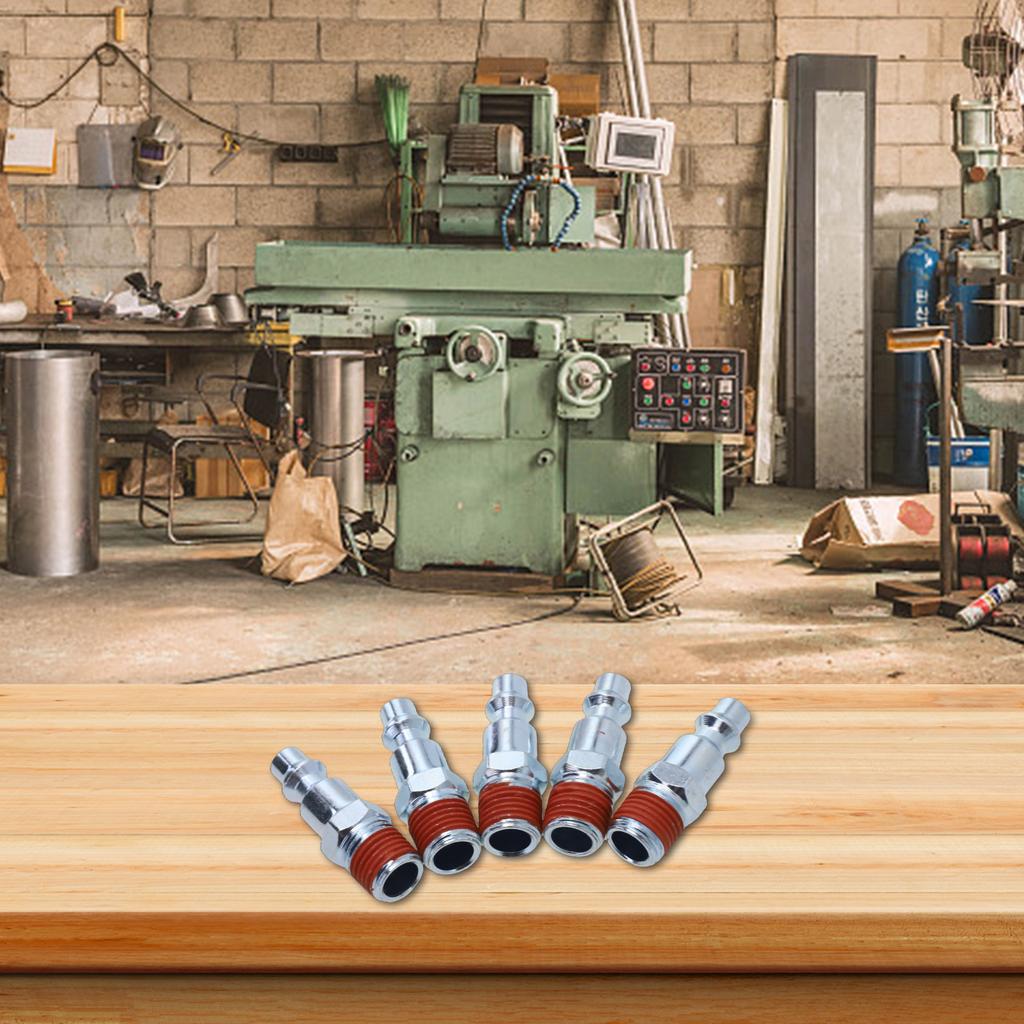 5 шт. Фитинг для воздушной линии 1/4 дюйма NPT, наружная резьба, штекер, запчасти для электроинструментов, быстросъемный соединитель для компрессора