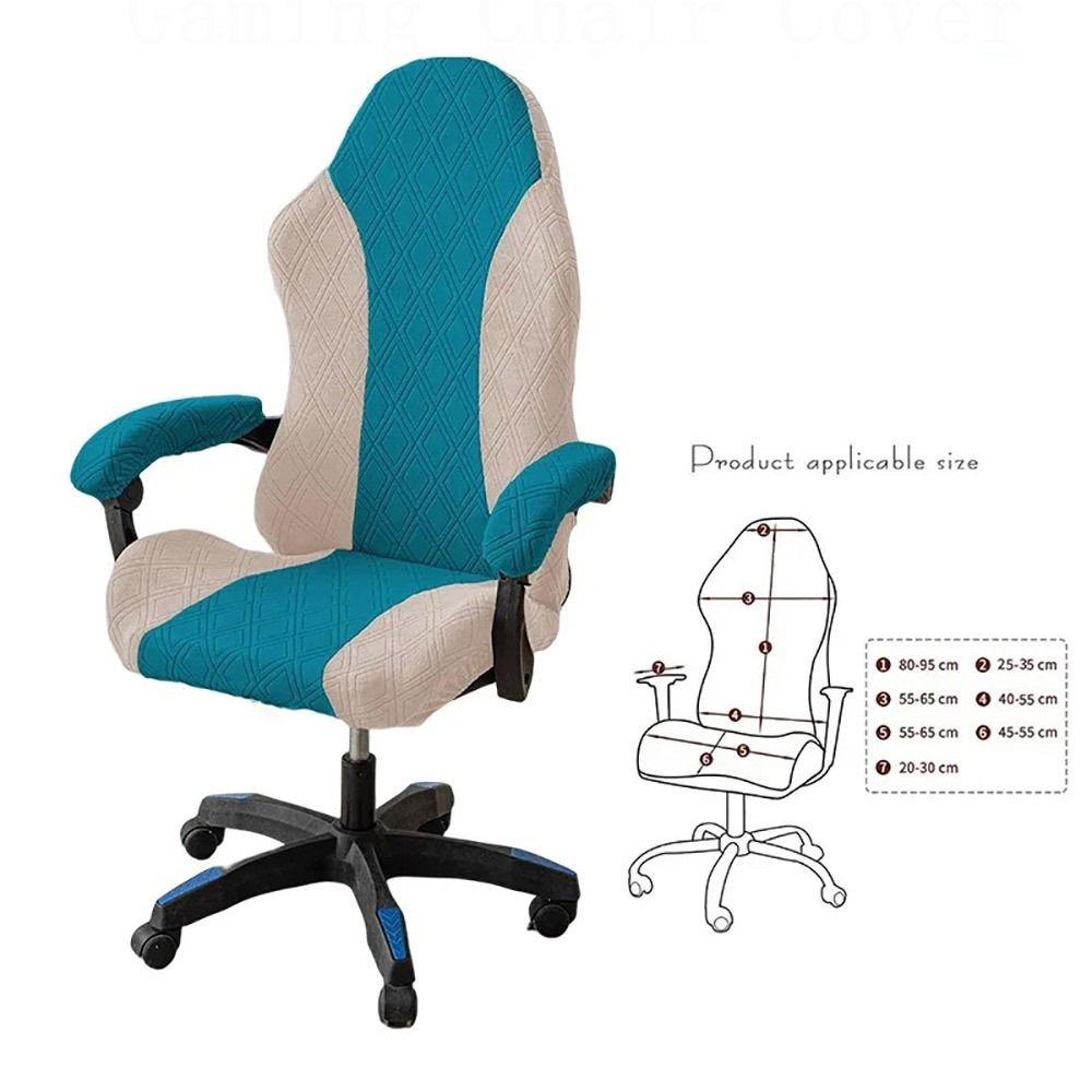 1 комплект эластичный растягивающийся чехол для игрового кресла флисовый жаккардовый цветной пэчворк комплект чехлов для кресла с чехлами на подлокотники офисное компьютерное кресло