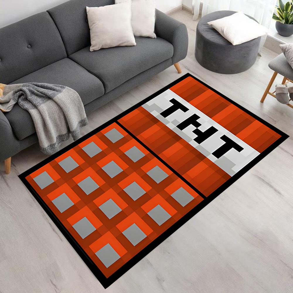 Minecraft Characters Array Floor Rug Office Rug Design for Bedrooms Outdoor Dining Room Balcony Anti-slip Rug Office home decor
