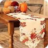 Fall Table Runner Maple Leaves Thanksgiving Table Runner 15 X 67 Inch Embroidered Autumn Harvest Table Decor for Fall Thanksgiving Decorations