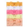 5PCS European and American Creative Soft and Comfortable Baby Nylon Bow Wide Headbands Cute Princess Hair Accessories