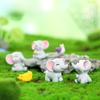 Adorable Resin Elephant Figurine Cute Desk Ornament For Fairy Garden Decoration