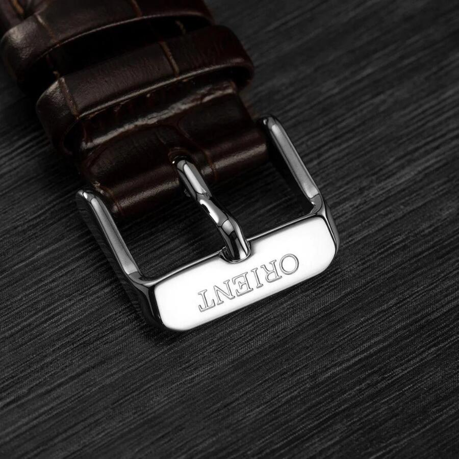 Orient Мужские часы Bambino Open Heart с автоподзаводом RN-AG0005S Белый циферблат Серебристый Механические Гарантия Японии