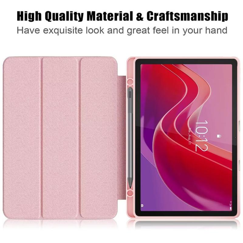 Совместим с lenovo xiaoxin Pad 2024 TB331 Tab M11 TB330 Чехол для планшета Акриловый Прозрачный Трехскладной Противоударный Кожаный чехол