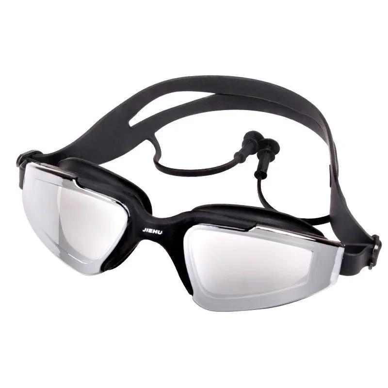 Очки для плавания с диоптриями для детей и девочек, водонепроницаемые, противотуманные, комплект для плавания из ацетата