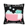 Decorative Pillow Covers Live Laugh Toster Bath  Merch Home  Throw Pillow Case Cover Square Multiple Sizes