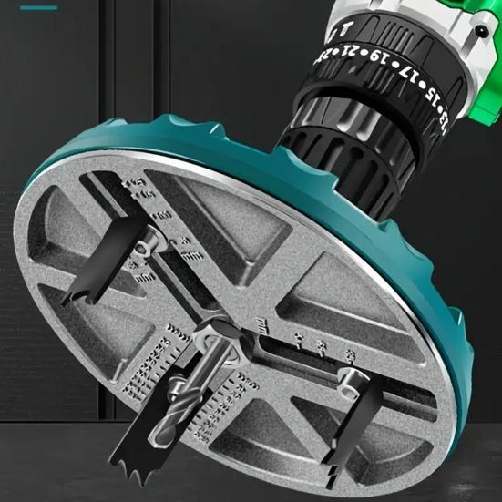 1/2Pcs Round Hole Saw Tools Safe To Use Wide Application 3-Teeth 45-130mm Adjustable Hole Opener Tools for Woodworking