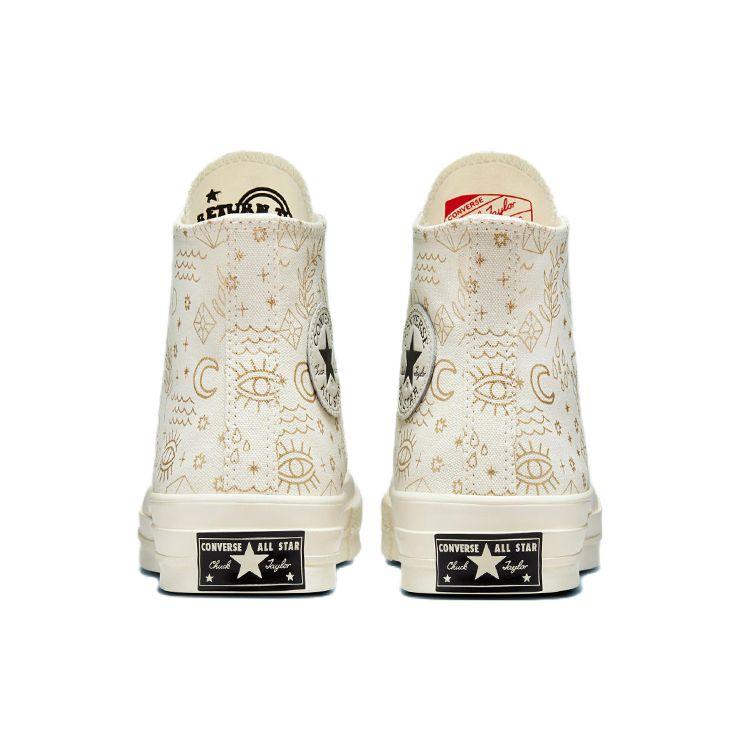 Converse Chuck 70 High Golden Elements Women Sneakers Cream Egret Light-Gold A02207C