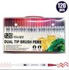 Washable Double-Ended Watercolor Markers with Soft Tips for Kids' Art