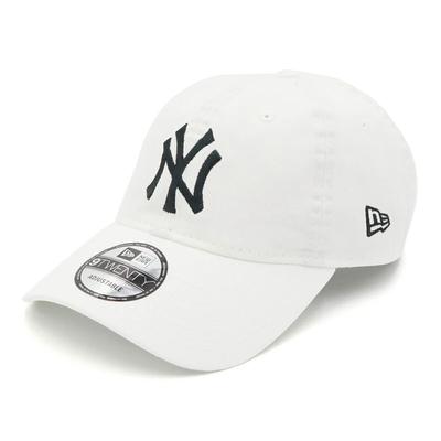 9TWENTY Низкая NY Свободный размер 920 Стиранный Нейян Белый Размер 23J Кепка, MLB, Белый/Черный, Черный,