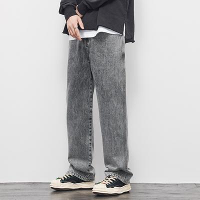 Весна Новые Трендовые и Персонализированные Американские Широкие Брюки Прямые Джинсы Брюки