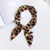 Женский шейный платок Модный леопардовый дизайн Узкий шарф Мягкий и удобный Декоративный ремешок для сумки Яркого цвета