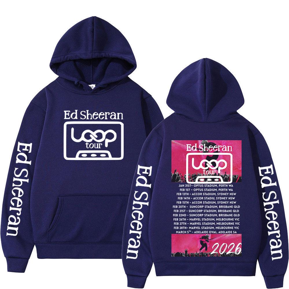 2026 Ed Sheeran Loop Tour Hoodie Men Women Oversize Clothing Casual Pullover Autumn Winter Aesthetic Hip Hop Vintage Tracksuit