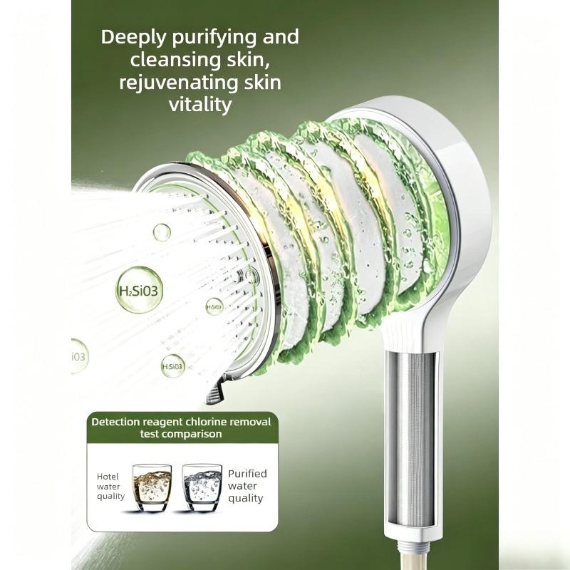 Stainless Steel High-flow Pressurized Shower Head Water Saving High Pressure Water Saving Supercharged Rain Spray Accessories
