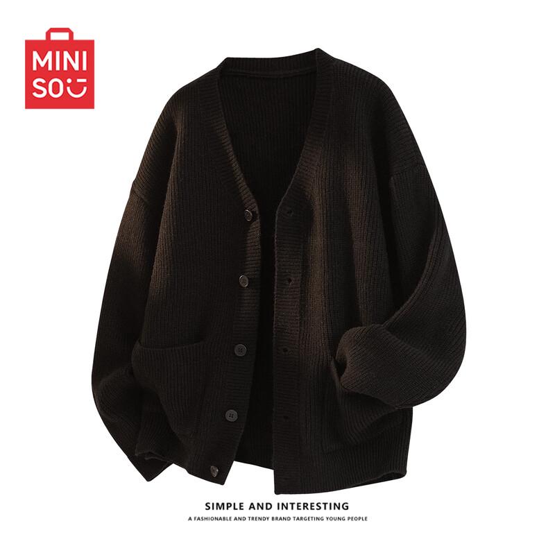 MINISO Мужской кардиган свободного кроя с V-образным вырезом