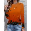 Fashion Women's T-Shirt Halloween Theme Print Tee Casual Autumn Holiday