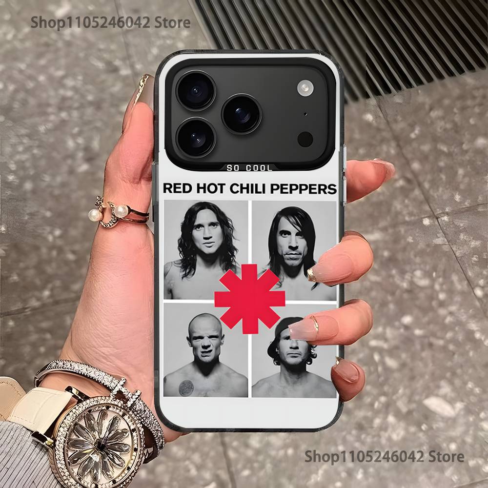 Красный перец RHCP Чехол для телефона для iPhone 17,16,15,14,13,12,11,Pro,XS,Max,Plus,Mini,SE4,E Черный Матовый Ударопрочный Чехол