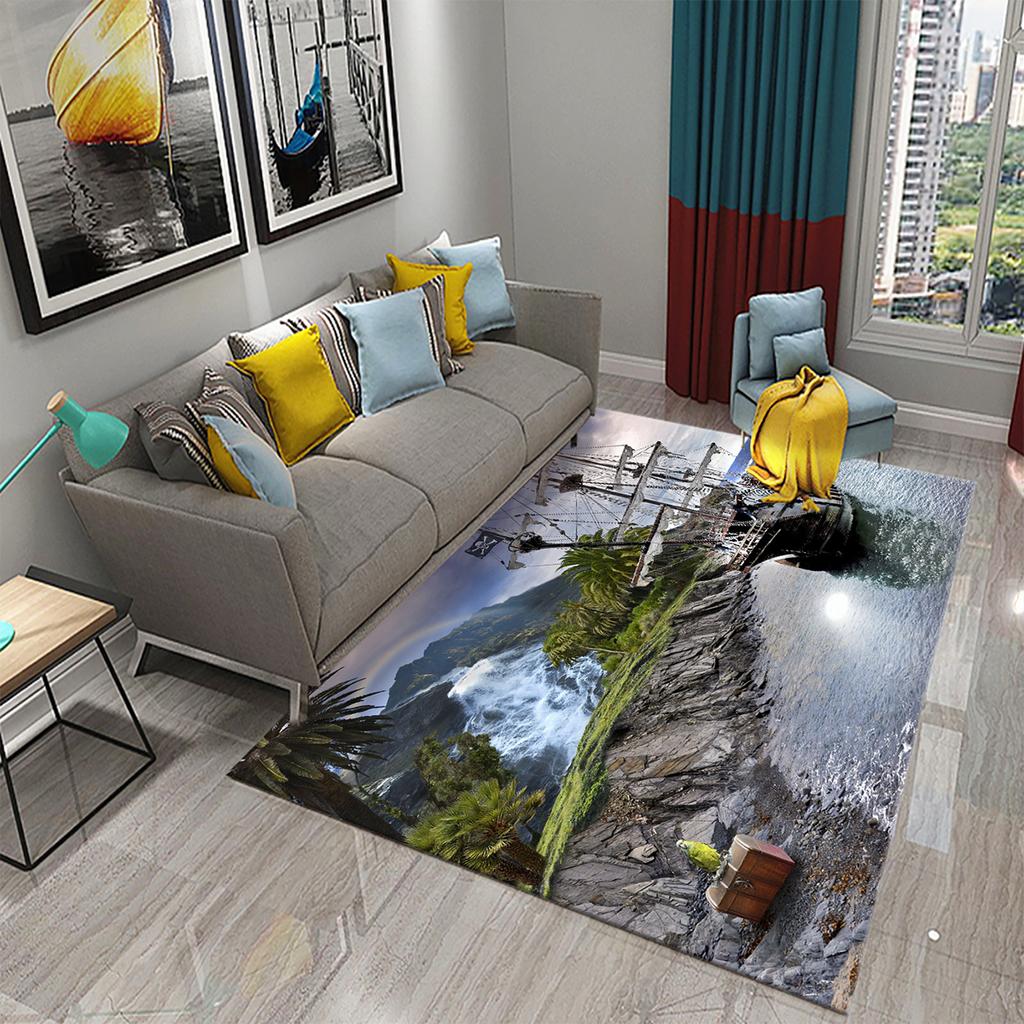 Коврик для двери спальни, гостиной, декоративный коврик для балкона, нескользящий коврик для ванной комнаты, ковер в стиле ретро, ​​ковер с пиратским кораблем