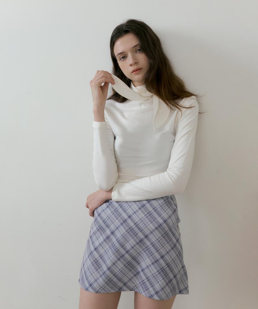 Riorg Batd Check Mini Skirt Gray