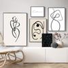 Абстрактная линия холст плакат черно-белая женская картина тела настенное искусство скандинавский минималистичный принт живопись современный декор для гостиной