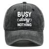 Заняты Ничем Унисекс Кепка-Snapback Бейсболка Кепки Для Женщин Стираная Ретро Регулируемая Бейсболка Идеально Для Уличной Одежды