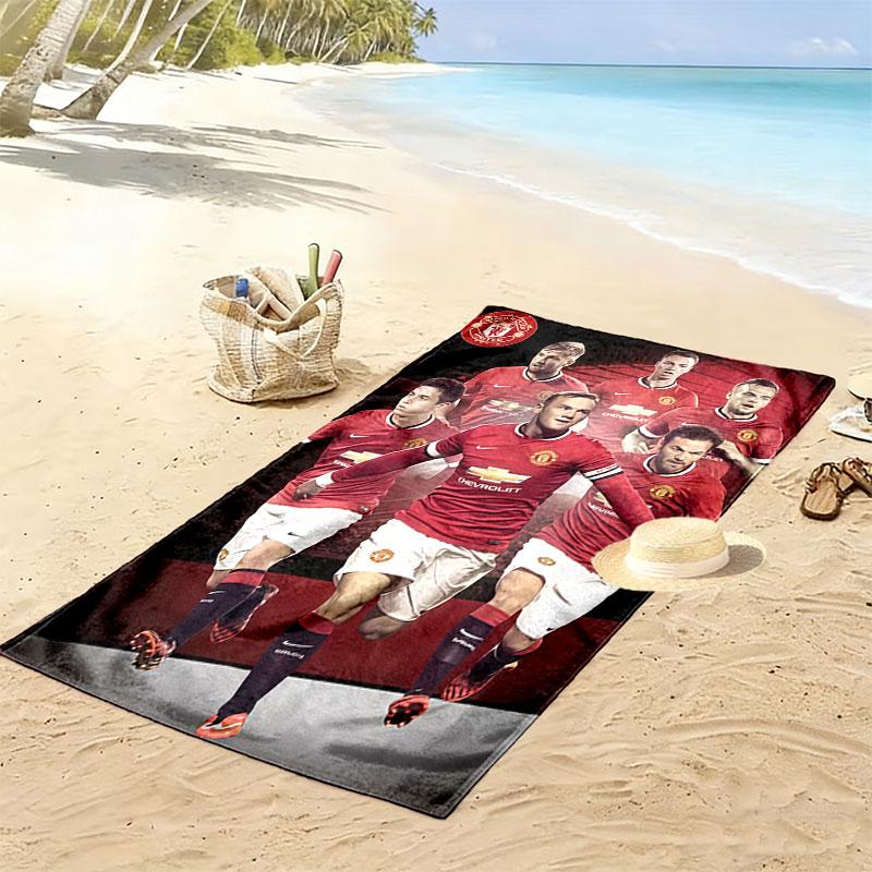 Pure MUFC Pride Print Beach Towel, Large Soft Quick Dry Towel for Beach Camping Swimming