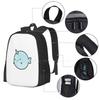 Narwhal Teen College Student Backpack Pattern Design Bags Whale Narwhal Ocean Animal Swimming Swimmer