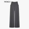 MO&Co. Women's Tailored Wide-Leg Trousers