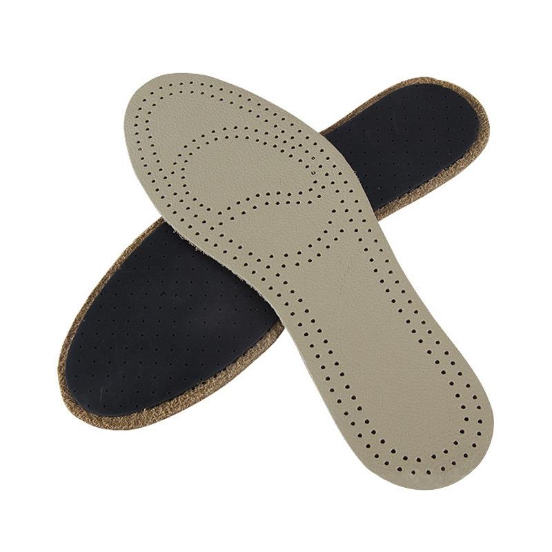 Factory Direct Supply Summer Cowhide Insole Deodorant Shock Pad Top Layer Cowhide Leather Latex Insole Unisex Shoes Accessories