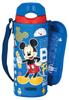 Thermos Vacuum Insulated Straw Mickey Mouse Keeps Drinks Cold Bottle, 400ml, Blue/Red, Only, FHL-402FDS BL-R