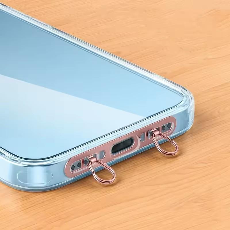 Xiaomi Новый ультратонкий металлический патч-прокладка для шнурка телефона из нержавеющей стали, прочные зажимы для шнурка для подвешивания, аксессуары для коннектора безопасности мобильного телефона