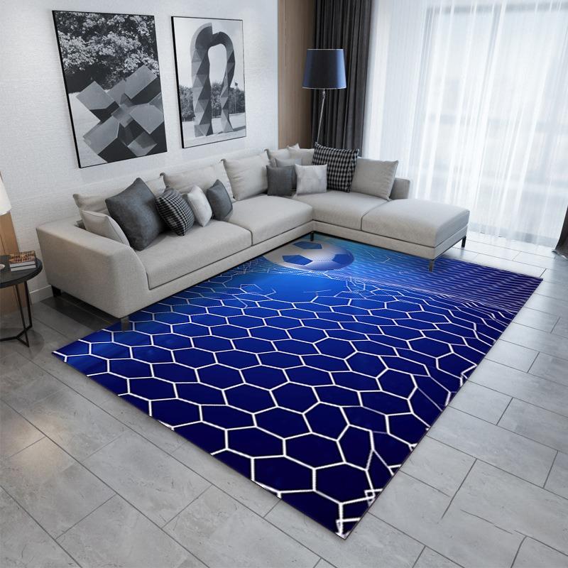 3D Football Large Carpet Rug for Home Living Room Bedroom Sofa Doormat Decor Children Play Area Rug Carpet Non-slip Floor Mat