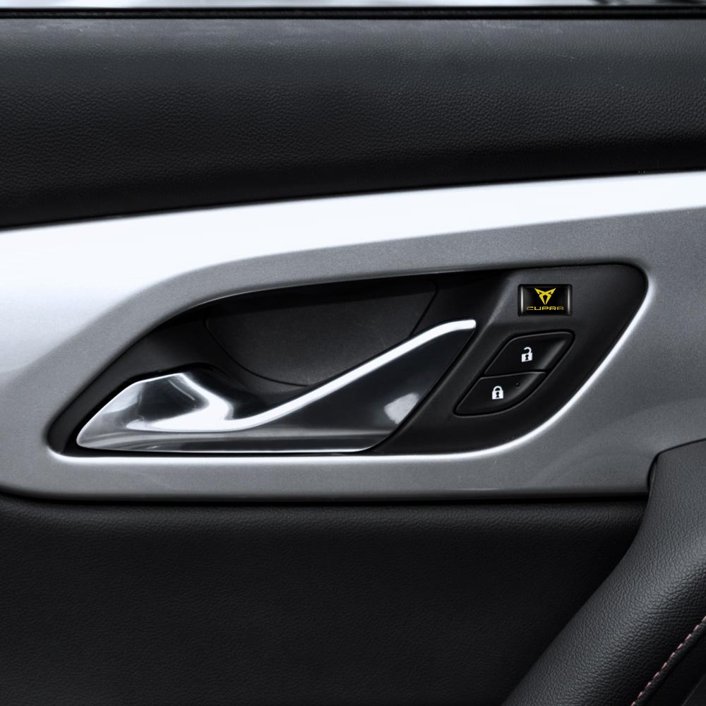 wzbn2 10/20/50Pcs Car Console Logo Sticker 3D Epoxy Resin Badge Interior Accessories For SEAT FR Arona Cupra Exeo Mk3 5f 1p Ibiza 6l