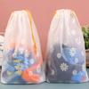 10Pcs Drawstring Waterproof Clothes Shoes Storage Bags Eva Daisy Pattern Packaging Organizer Waterproof Makeup Toiletry Bags
