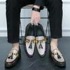 Mens Spring Tassel Pointed Shoe Golden Nightclub Casual Shoes Loafers Mens Shoes Slip-on Lightweight  Shoes Zapatos De Hombre
