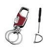 [Meltryllis] Key Chain Car Waist Buckle Double Ring Convenient Design Multifunctional Key Holder Perfect for Car, Bicycle, House Keys, Red