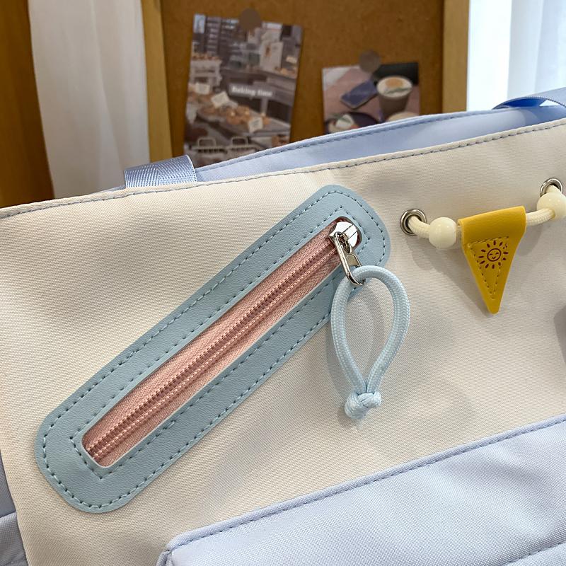 Women Messenger Bag College Style Large Capacity Tote Bag Student Class Commuter Bag