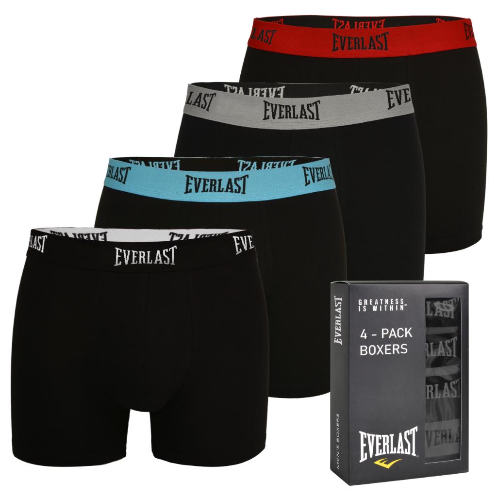 EVERLAST Мужские боксеры Хлопок Логотип Черный Набор 4 штуки