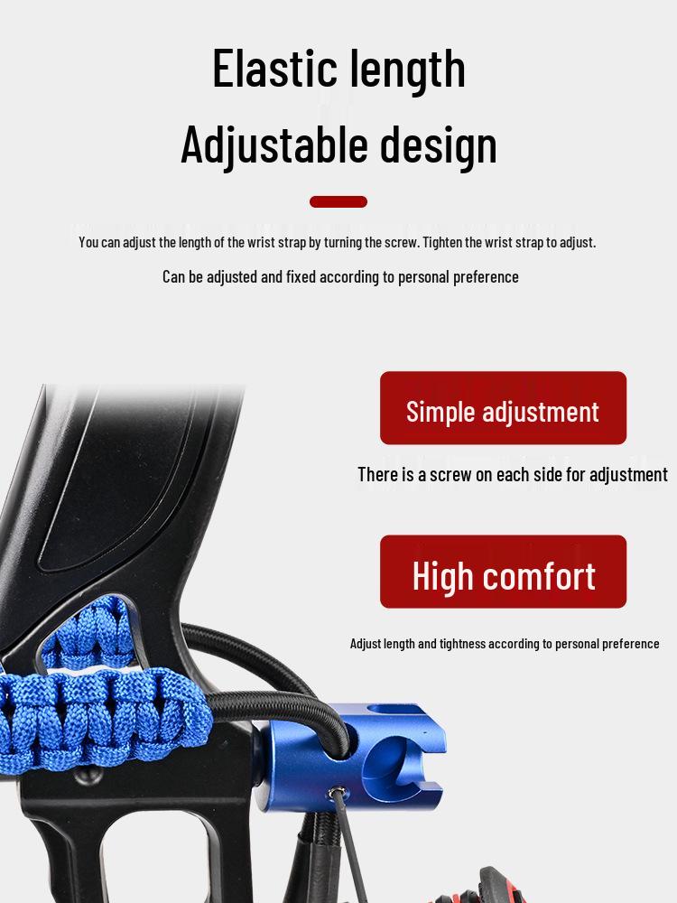 Quick-Release Braided Wrist Strap: Outdoor Archery Compound Bow Shock Absorber with Rapid Disassembly