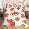 Watermelon Duvet Cover Set Kids Girls Delicious Fruit Print Bedding Set Pink Watermelon Pattern Room Decor Comforter Cover Sets