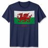 Уэльс Cymru Валлийский Флаг Унисекс Футболка Патриотическая Одежда с Валлийской Гордостью