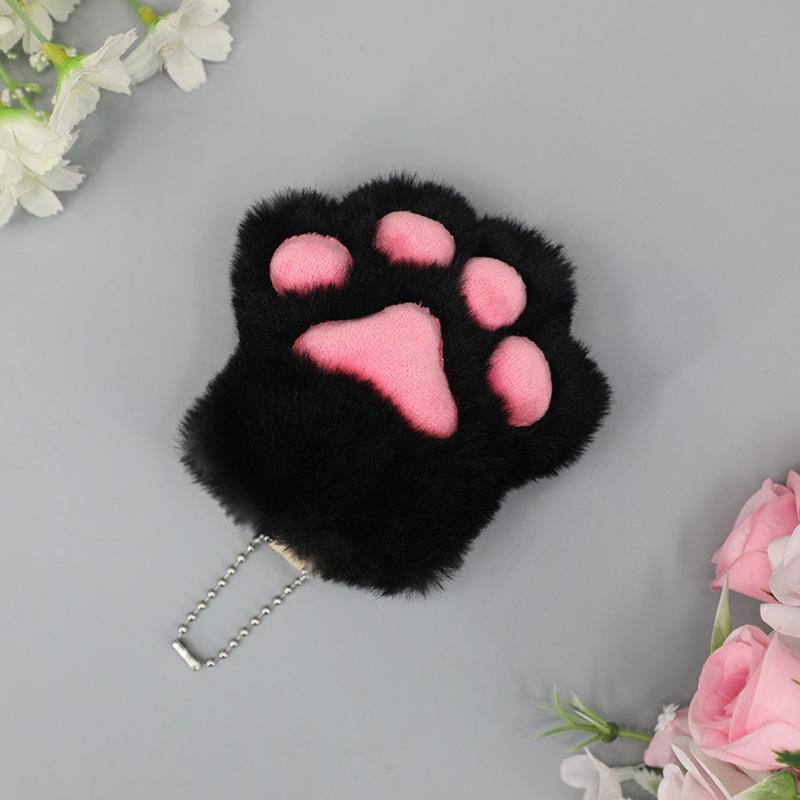 Милый плюшевый брелок в виде кошачьей лапки, подвеска в виде плюшевой медвежьей лапки, брелок для автомобиля, сумка, кулон, украшение для вечеринки