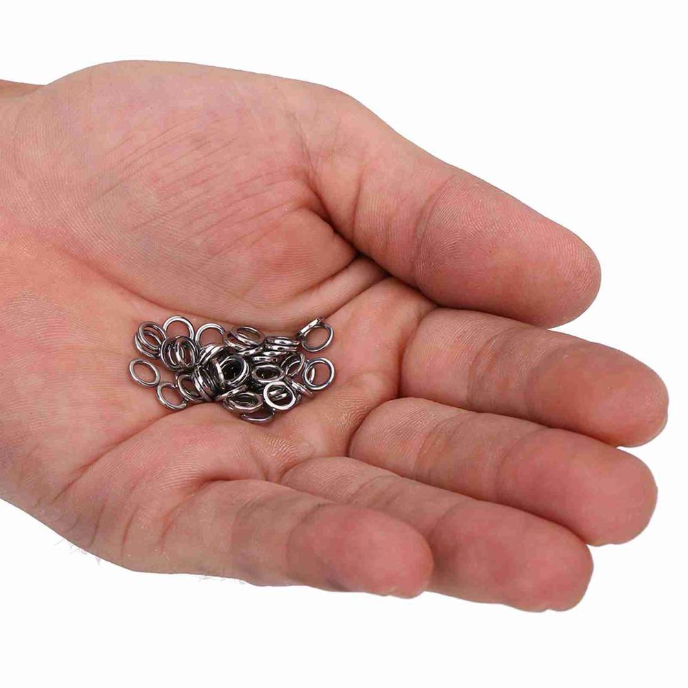 Stainless Steel Fishing Split Rings High Strength Fishing Rings Fishing Solid Rings  Sea Fishing