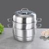Stainless Steel Thickened Double-Ear Soup Pot (22/24/26cm) with Double Bottom and Gift Box