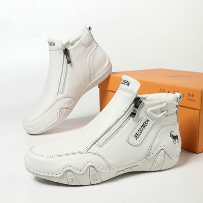 Популярные теплые ботинки Мартина женские кожаные большого размера хлопковые туфли независимая станция высокий верх износостойкие уличные повседневные туфли