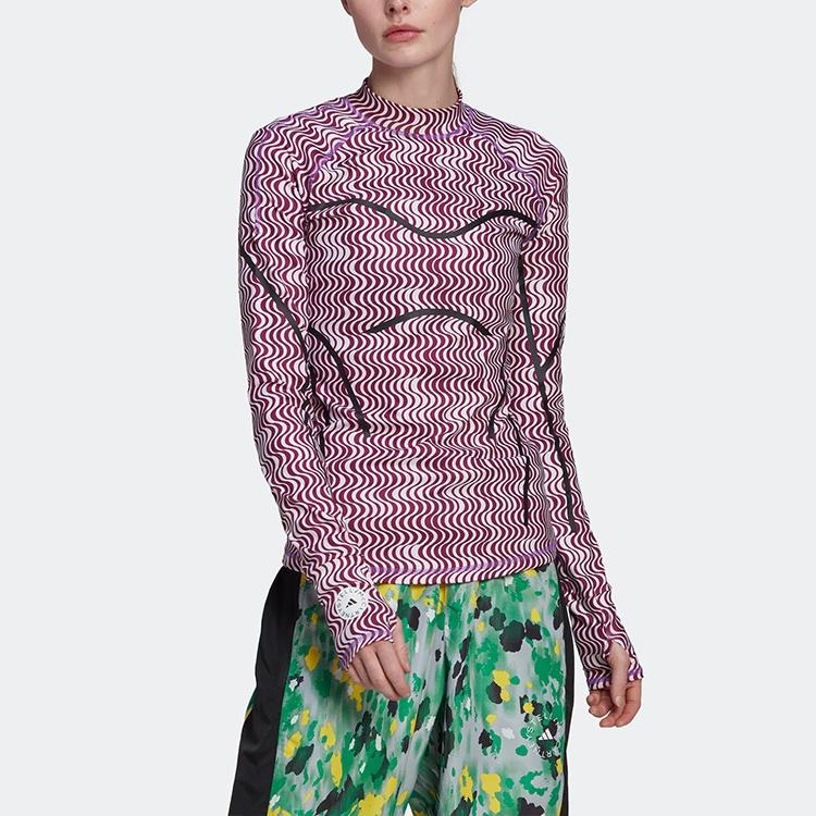 (WMNS) adidas by Stella McCartney TruePurpose Принт Длинный рукав Азиатский размер 'Фиолетовый Черный' Женский HI6038