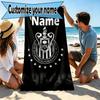 Custom Name Personalized Club Deportivo Guadalajara Print Beach Towel, for Trip Camping Beach Party Home Decor, Birthday Gift for Family & Friends
